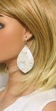 Load image into Gallery viewer, Hair On Metallic Silver Leather Earrings - E19-2052