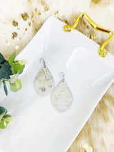 Load image into Gallery viewer, Hair On Metallic Silver Leather Earrings - E19-2052