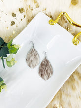 Load image into Gallery viewer, Hair On Brown &amp; White Leather Earrings - E19-2053