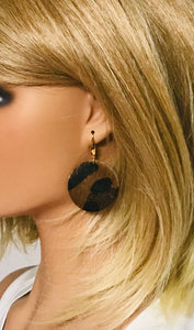 Hair On Leopard Leather Earrings - E19-2090