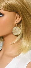Load image into Gallery viewer, Hair On Metallic Gold Leather Earrings - E19-2091