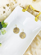 Load image into Gallery viewer, Hair On Metallic Gold Leather Earrings - E19-2091