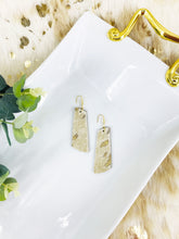 Load image into Gallery viewer, Hair On Metallic Gold Leather Earrings - E19-2101