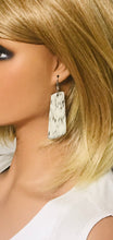 Load image into Gallery viewer, Black and White Hair On Leather Earrings - E19-2110