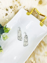 Load image into Gallery viewer, Black and White Hair On Leather Earrings - E19-2110