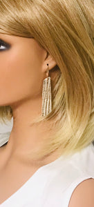Rose Gold Leather Earrings - E19-2115