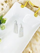 Load image into Gallery viewer, Hair On Metallic Silver Leather Earrings - E19-2126