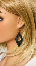 Load image into Gallery viewer, Black Braided Fishtail Leather Earrings - E19-2155
