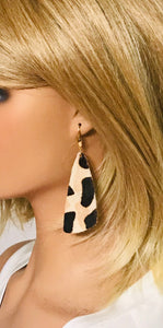 Hair On Giraffe Leather Earrings - E19-2164