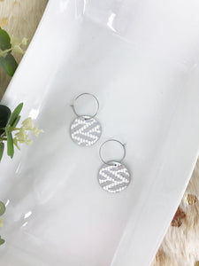 Genuine Leather Hoop Earrings - E19-217