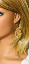 Load image into Gallery viewer, Gold Halo Leather Hoop Earrings - E19-2225