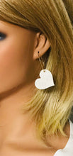Load image into Gallery viewer, Off White Birch Cork Leather Hoop Earrings - E19-2226