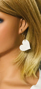 Off White Birch Cork Leather Hoop Earrings - E19-2226