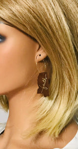 Brown Mississippi "Faith" Leather Hoop Earrings - E19-2231