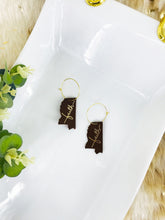 Load image into Gallery viewer, Brown Mississippi &quot;Faith&quot; Leather Hoop Earrings - E19-2231
