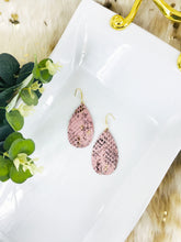 Load image into Gallery viewer, Pink Snake Skin Leather Earrings - E19-2236