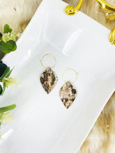 Load image into Gallery viewer, Driftwood Bark Leather Hoop Earrings - E19-2238