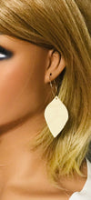 Load image into Gallery viewer, Ivory Genuine Leather Hoop Earrings - E19-2241