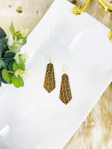 Brown Genuine Leather Earrings - E19-2250