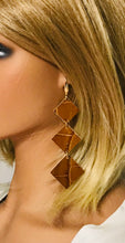 Load image into Gallery viewer, Brown Genuine Leather Earrings - E19-2251