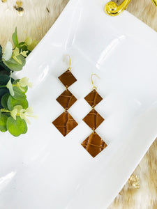 Brown Genuine Leather Earrings - E19-2251