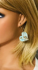 Moonlight Driftwood Embossed Leather Hoop Earrings - E19-2255