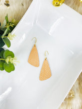 Load image into Gallery viewer, Apricot Gold Snake Leather Earrings - E19-2256