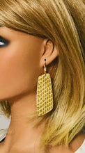 Load image into Gallery viewer, Gold Anaconda Leather Earrings - E19-2258
