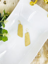 Load image into Gallery viewer, Gold Anaconda Leather Earrings - E19-2258