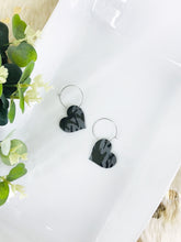 Load image into Gallery viewer, Jungle Gray Camo Leather Hoop Earrings - E19-2272