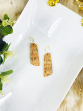 Load image into Gallery viewer, Gold Metallic Accent Cork on Leather Earrings - E19-2333