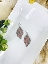 Load image into Gallery viewer, Aqua Mauve Chunky Glitter Leather Earrings - E19-2338