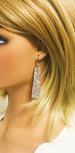Load image into Gallery viewer, Aqua Mauve Chunky Glitter Leather Earrings - E19-2339