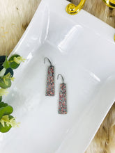 Load image into Gallery viewer, Aqua Mauve Chunky Glitter Leather Earrings - E19-2339