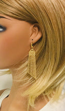 Load image into Gallery viewer, Gold Pebbled Leather Earrings - E19-2359