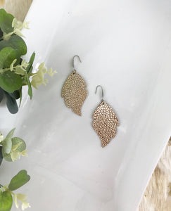 Gold Stingray Leather Earrings - E19-2379