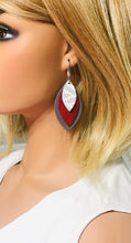 Load image into Gallery viewer, Leather Leaf Layered Earrings - E19-239