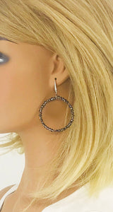 Glass Bead Hoop Earrings - E19-2408
