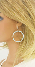 Load image into Gallery viewer, Pale Turquoise Glass Bead Hoop Earrings - E19-2418