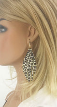 Load image into Gallery viewer, Leopard Leather Fringe Earrings - E19-2485