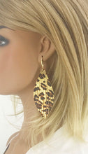 Load image into Gallery viewer, Leopard Leather Fringe Earrings - E19-2487