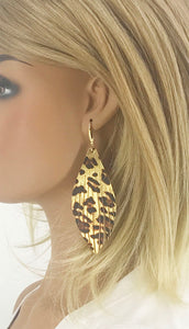 Leopard Leather Fringe Earrings - E19-2487