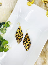 Load image into Gallery viewer, Leopard Leather Fringe Earrings - E19-2487