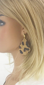 Cheetah Print Leather Earrings - E19-2491