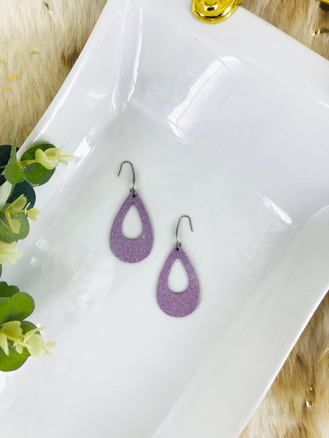 Lilac Genuine Leather Earrings - E19-2606