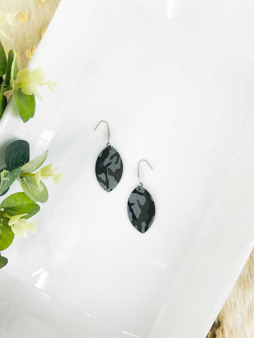 Genuine Leather Earrings - E19-2612
