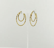 Load image into Gallery viewer, Golden Twisted Stainless Steel Hoop Earrings - E19-2636
