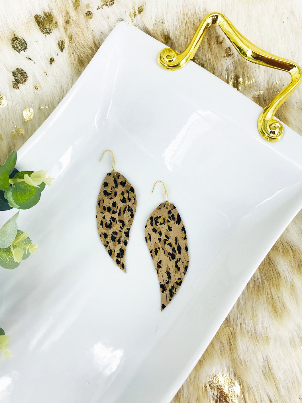 Fringe Leopard Leather Earrings - E19-2663