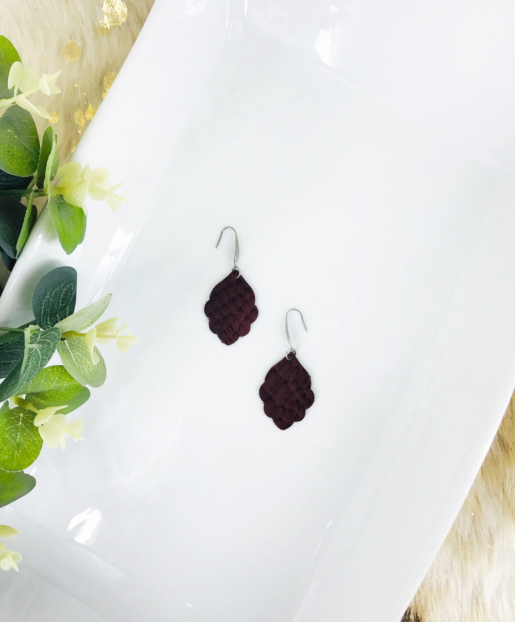 Genuine Leather Earrings - E19-2666