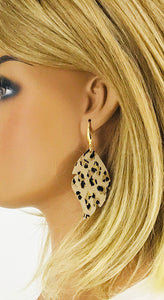 Natural Leopard Lambskin Leather Earrings - E19-2675